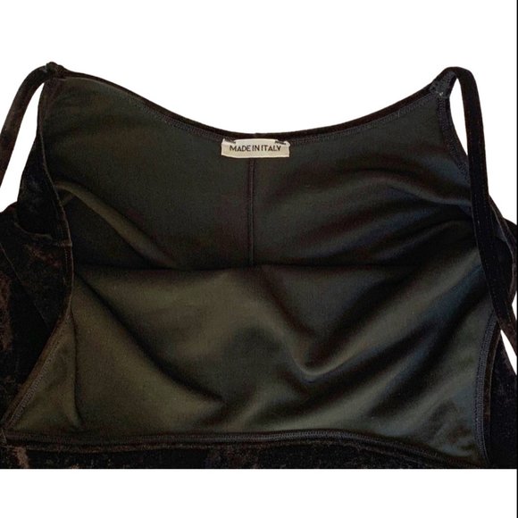 Vintage Cosabella crushed velvet fit & flare slip dress -size M - Picture 6 of 6